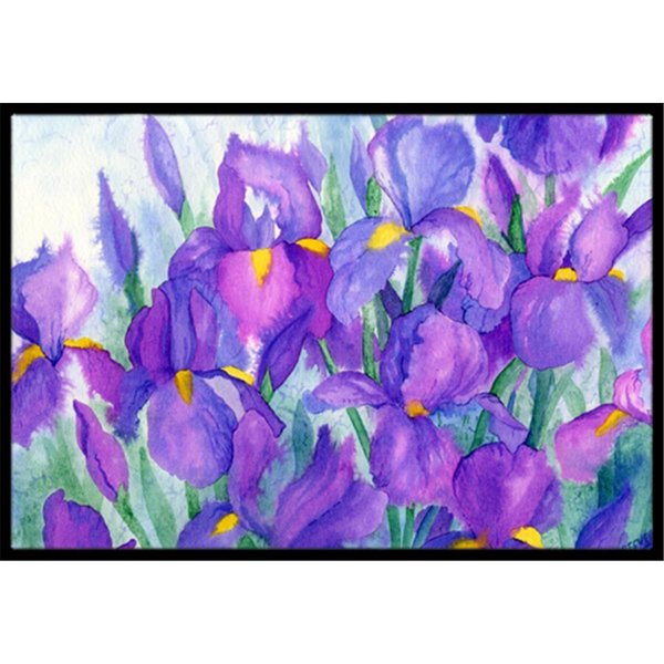 Jensendistributionservices Purple Iris Indoor or Outdoor Mat, 18 x 27 MI2557596